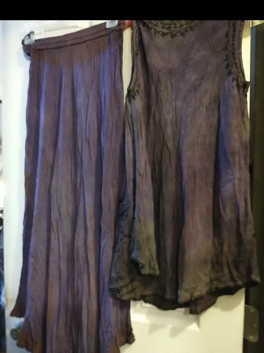 Wevez Purple Tiered Rayon Skirt Set - Unbrand Medium To Large
